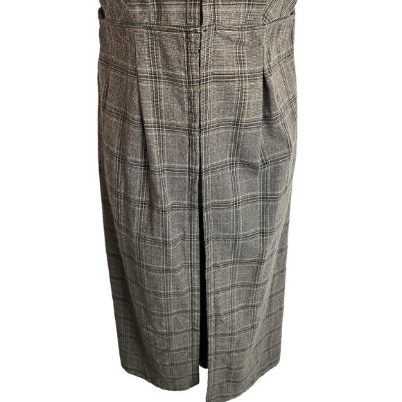 Free People plaid Jumper Vest Dress Tunic Twee Academia Retro 0 - Picture 3 of 12